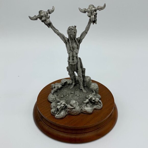 CHILMARK FINE PEWTER FIGURINE/SCULPTURE "Buffalo Spirit" - Picture 1 of 5